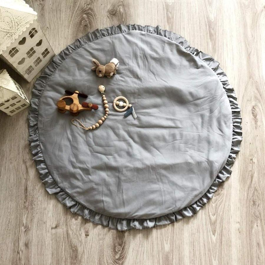 Steppiano キッズプレイマット ベビーマット おしゃれ 円形 遊びマット 超 柔らかい パッド 全店販売中 毛布レース ベビークロールマット 綿