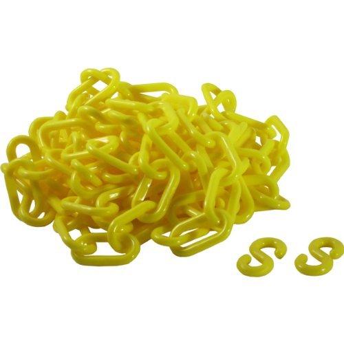 いラインアップ コンヨ KONYO プラスチックチェーン 最も信頼できる #8 黄色 Sフック2個付き 5m
