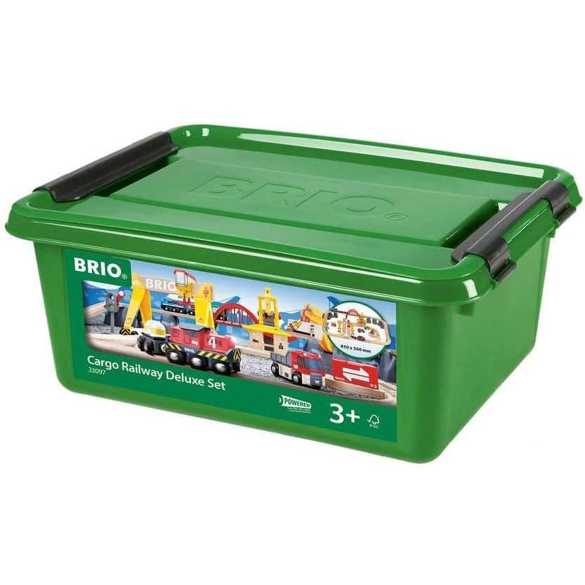BRIO ( ブリオ ) WORLD カーゴレールデラックスセット 全54ピース 対象年齢 3歳~ ( 電動車両 電車 おもちゃ 木製 レー ブリオ WORLD カーゴレールデラックスセット 全54ピース 対象年齢 3歳 電動車両 電車 おもちゃ 木製 レー