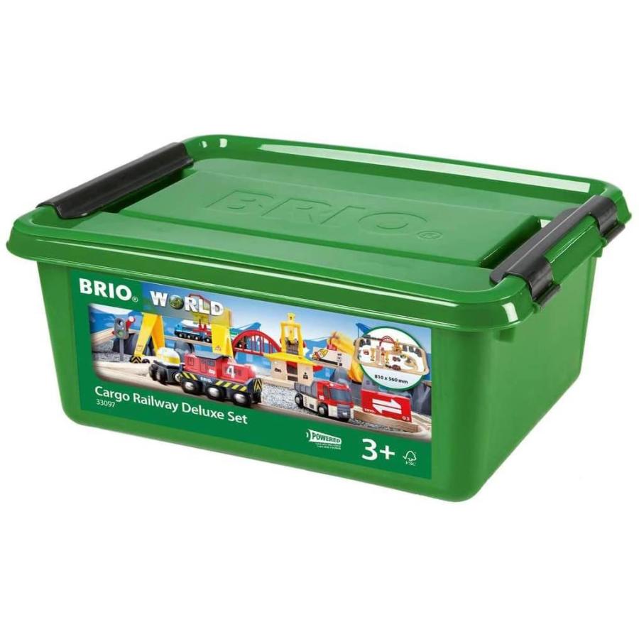 BRIO ( ブリオ ) WORLD カーゴレールデラックスセット 全54ピース 対象年齢 3歳~ ( 電動車両 電車 おもちゃ 木製 レー ブリオ WORLD カーゴレールデラックスセット 全54ピース 対象年齢 3歳 電動車両 電車 おもちゃ 木製 レー
