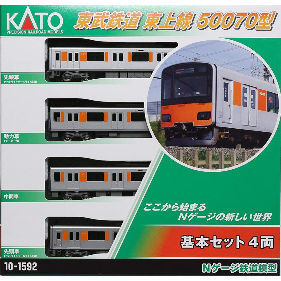 KATO Nゲージ 東武鉄道 東上線 50070型 基本セット 4両 10-1592 鉄道模型 電車 Nゲージ 東武鉄道 東上線 50070型 基本セット 4両 鉄道模型 電車
