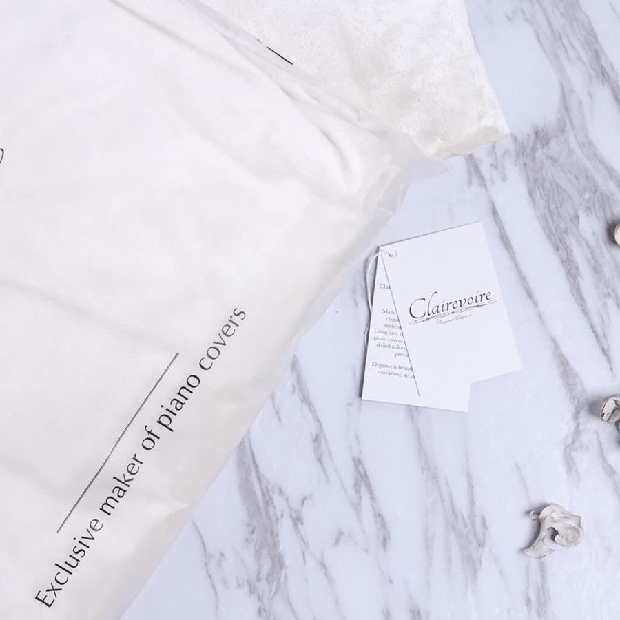 Clairevoire Classic: プレミアムベルベットアップライト3/4ピアノカバー | 防水 | 高級ベルベットで手作り | 二層 Classic プレミアムベルベットアップライト3/4ピアノカバー 防水 高級ベルベットで手作り 二層