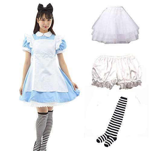Eleeje ふしぎの国のアリス 風 ワンピース パニエ ドロワーズ セット ハロウィン コスチューム コスプレ 衣装 メイド Alice Toatoa 通販 Yahoo ショッピング