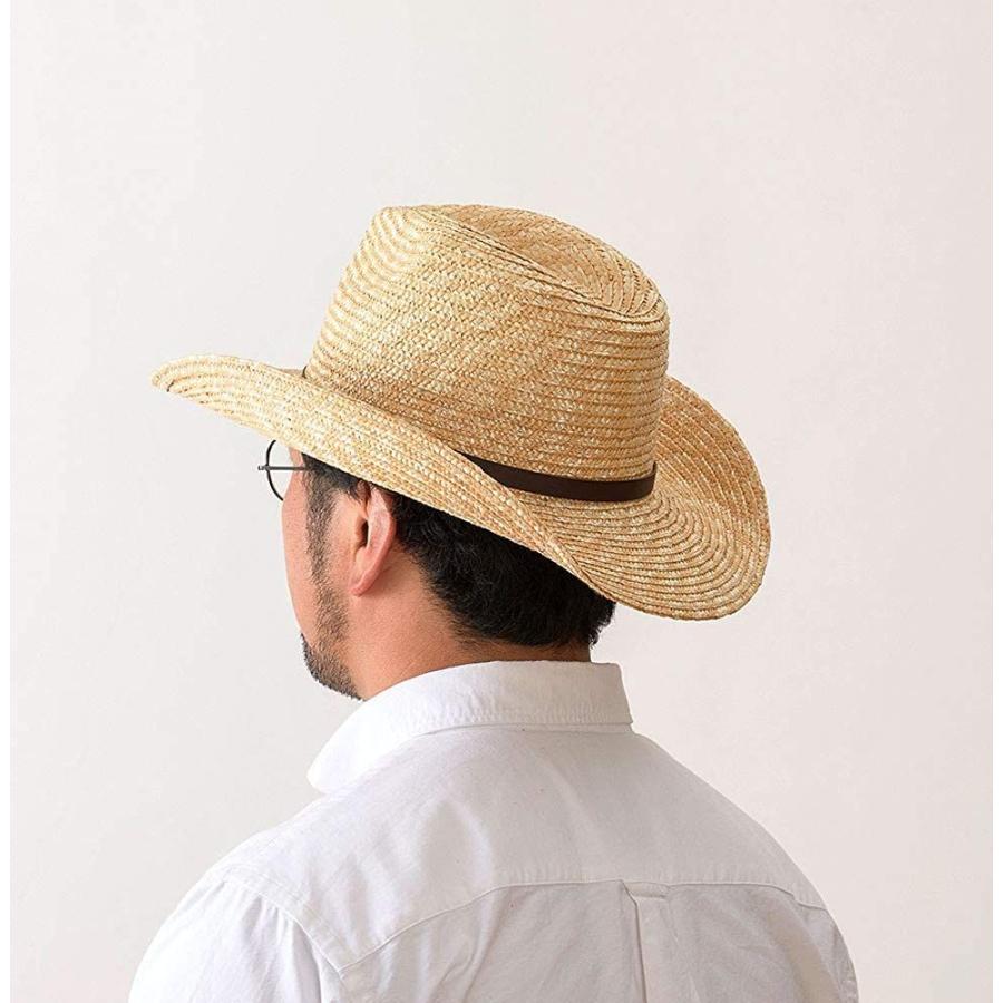 人気沸騰ブラドン メンズ 麦わら帽子 9 10mm テンガロンハット 麦わら 日本製 ブルーノ 田中帽子 ストロー 中折れ ウエスタン あご紐 首紐 子ども用ファッション小物