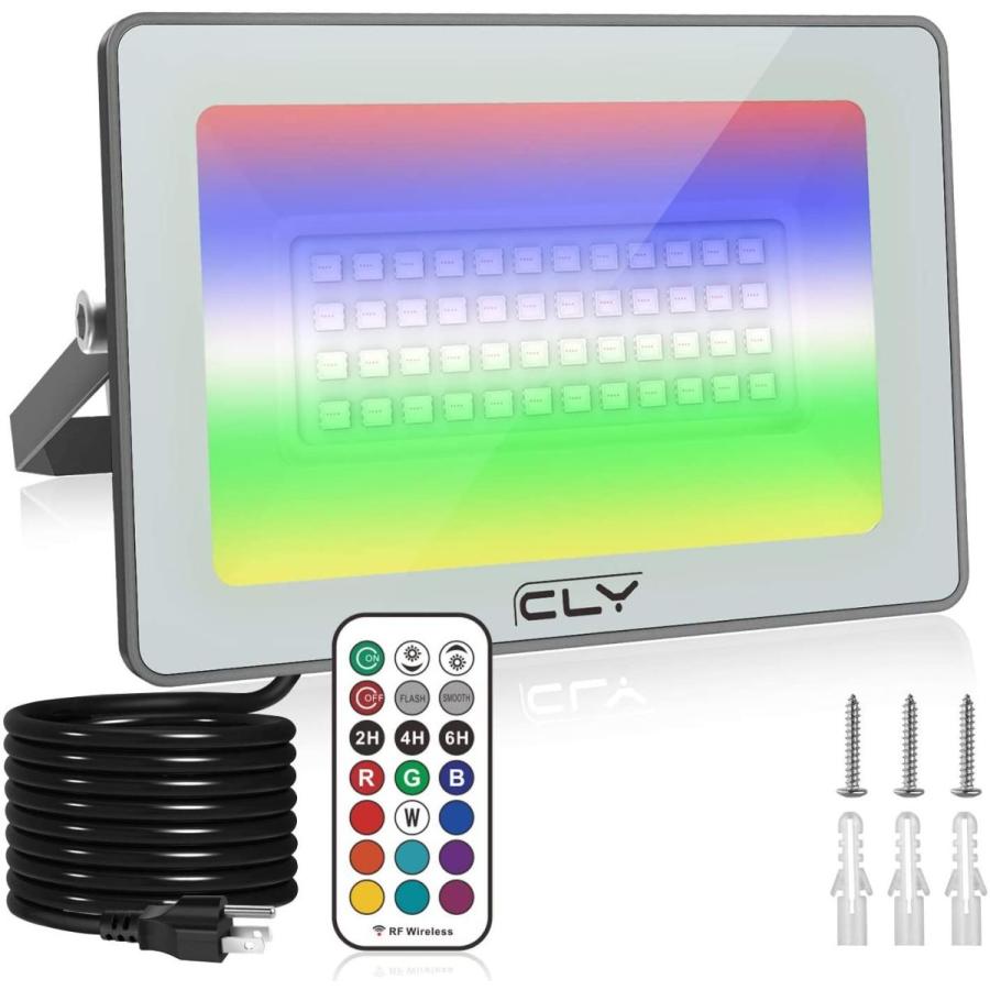 CLY RGBライト 60W RGB投光器 LED雰囲気ライト 屋外 庭園灯 RGB看板灯 