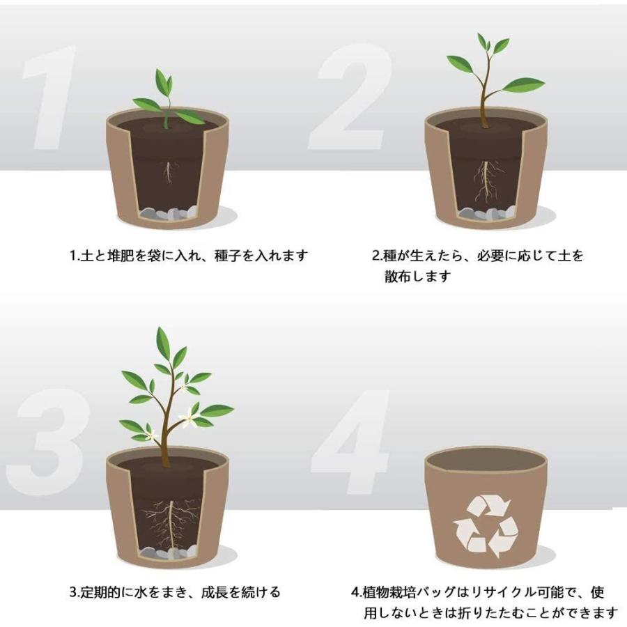 100 本物 園芸用品 エプダ店 不織布ポット植物栽培バッグポット プランター フェルト 植え袋 ジャガイモ トマト ニンジン 園芸 ガーデン 植物育成 野菜栽培 Www Threeriversofs Com