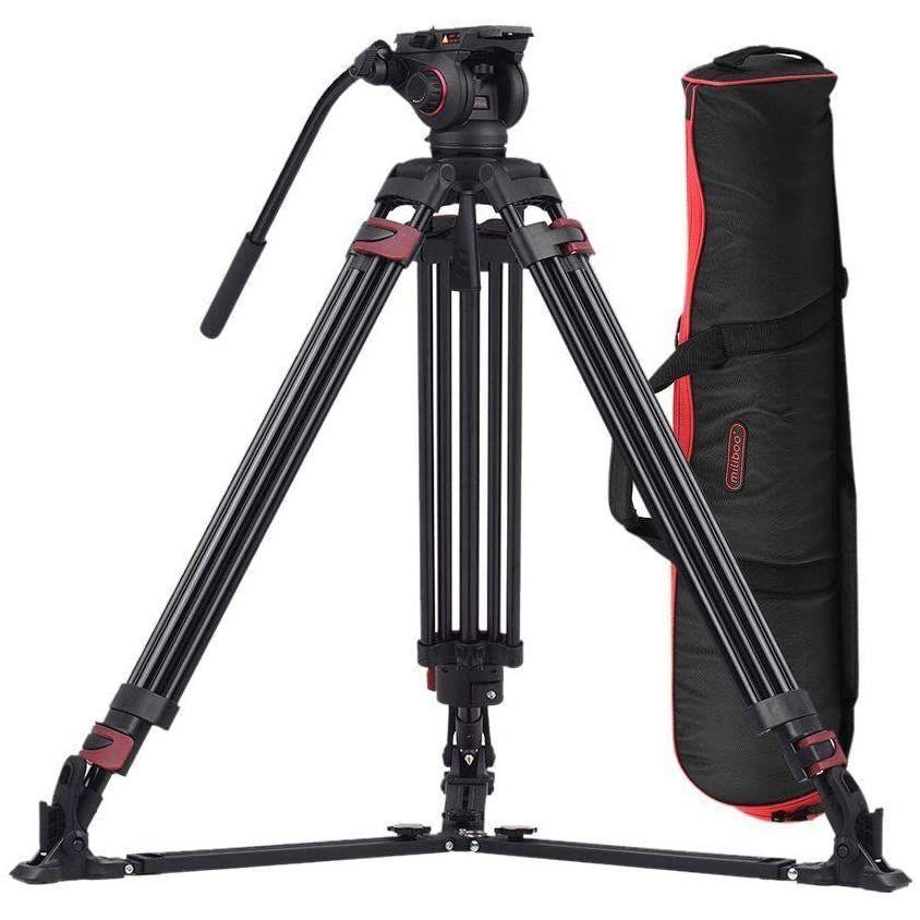 miliboo プロ三脚 レバー式 3段階伸縮可能 角度調節 耐荷重10Kg アルミ製 油圧ダンピング MTT609A プロ三脚 レバー式 3段階伸縮可能 角度調節 耐荷重10Kg アルミ製 油圧ダンピング MTT609A