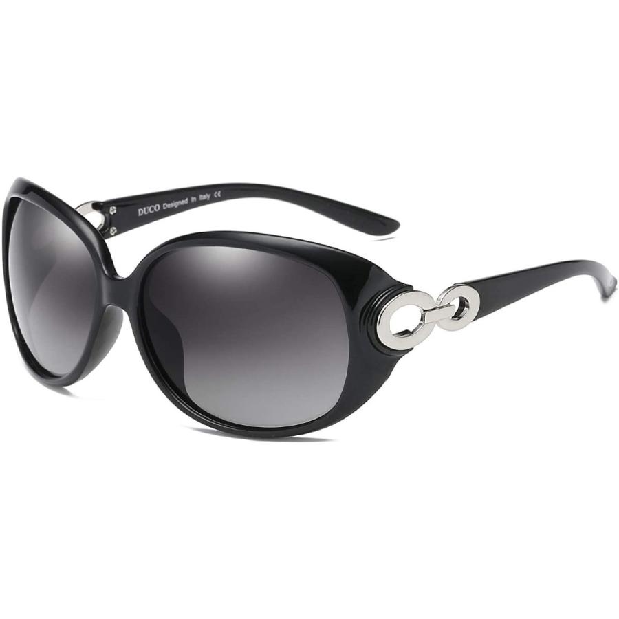 DUCO サングラス レディース 偏光レンズ sunglasses women ブラック 