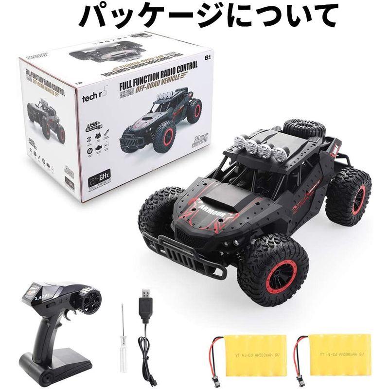 超目玉超目玉tech Rc ラジコンカー こども向け 16 オフロード 電動RCカー ドリフト 2WD リモコンカー バッテリー2個付き 35分間走 自動車 オフロード電動RCカー ドリフト 2WDリモコンカー