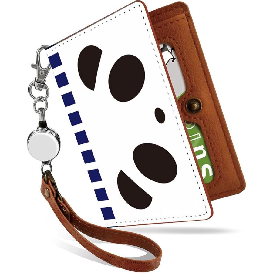 パスケース 定期入れ リール付き かわいい パンダ 顔 白 キャラ イラスト 二つ折り 中がみえない おしゃれ レディース 動物 アニマル柄 Toatoa広島店 通販 Yahoo ショッピング