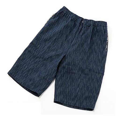 甚平 素材 の ショートパンツ シャレテコ ステテコ メンズ 綿１００ コットン100 リラックス ウエアー 甚平素材 が 暑い 夏 誠実