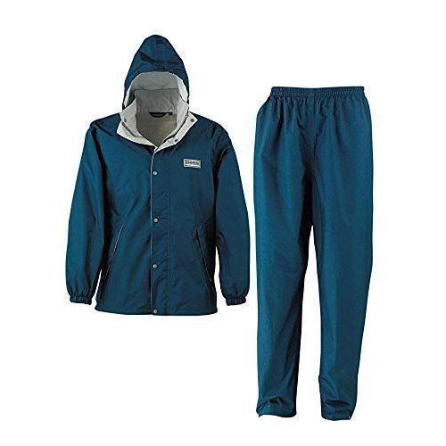 カジメイク 7250 エントラント レインスーツ 2 上下セット 耐水圧10000mm ネイビー Mサイズ (東レ レインウェア レ