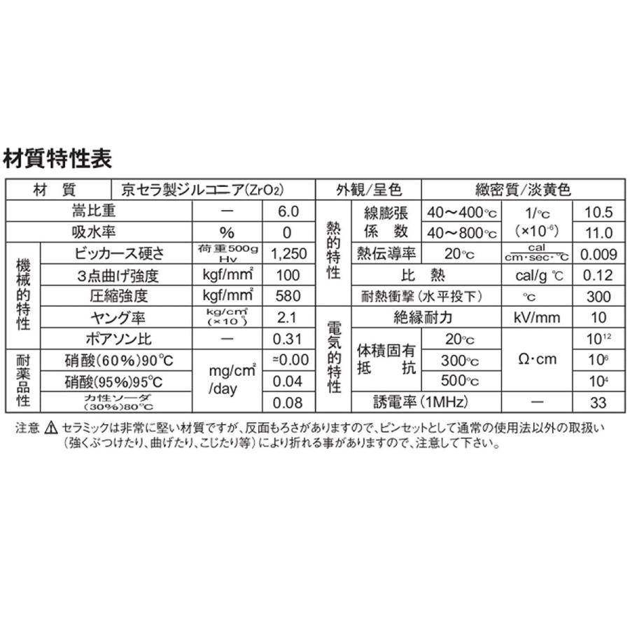 オールセラミックピンセット　8501-GG　7-166-10