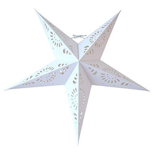 定番 Sunny 最安挑戦 day fabric 星型ペーパーランプシェード ホワイト ヨコ約60cm×タテ約55cm×奥行 アドベントスター タイプ2