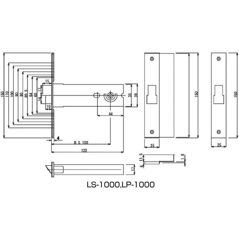 AGENT　レバーハンドル取替錠　LS-1000