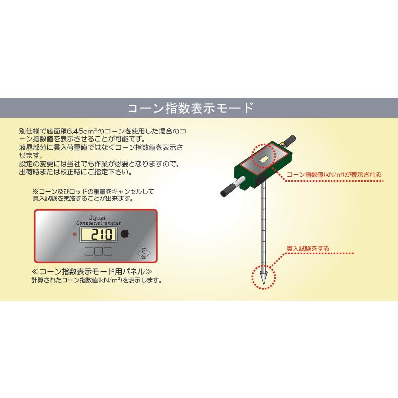 関西機器　デジタルコーンペネトロメーターα　KS-228　実用新案登録　受注生産品納期約3-4ヶ月　ポータブルコーン貫入試験機