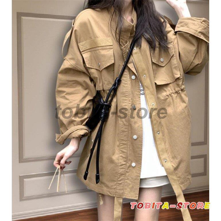 販売 春服 トレンチコート レディース スプリングコート ショート丈 ミリタリー 秋 春 コート 代 30代 40代 50代 Commerces Boutique