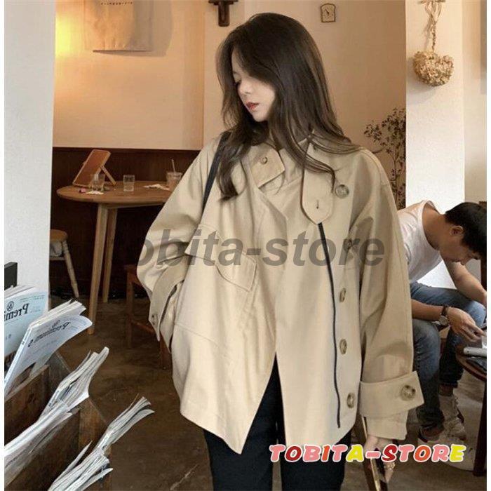 今年人気のブランド品や 50代 ショート丈 コート 春服 30代 レディース 40代 スプリングコート 春 ミリタリー 代 トレンチコート 秋 コート アウター