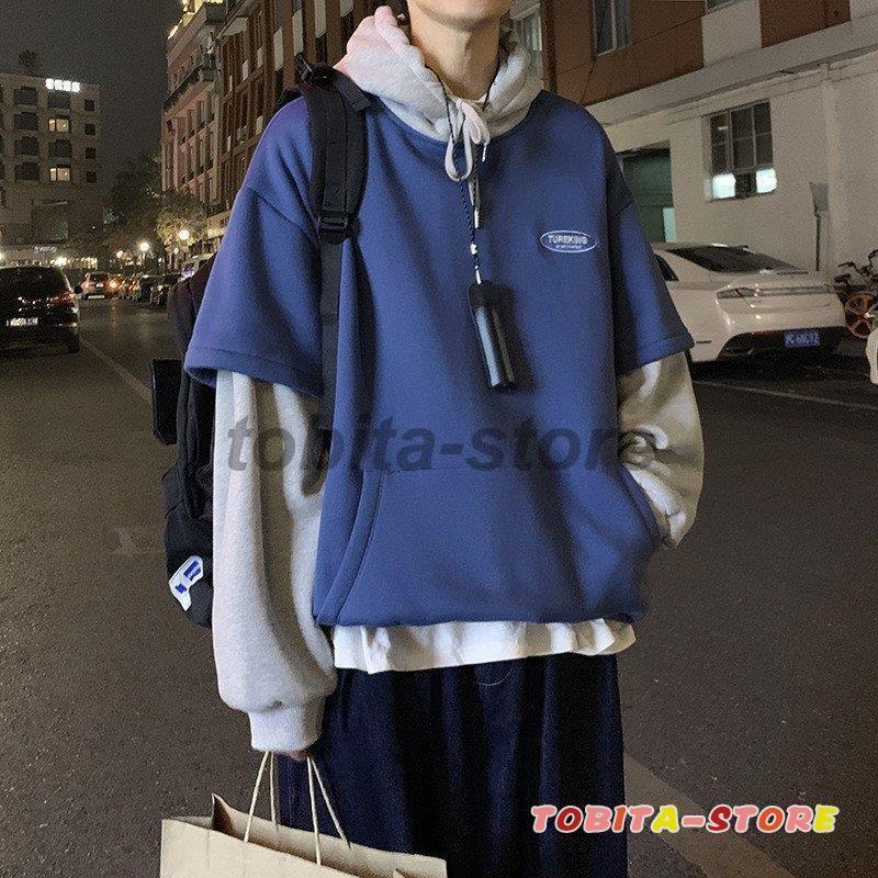 パーカー メンズ トップス プルオーバーパーカー おしゃれ 40代 50代 長袖 パーカ 切り替え 韓国風 スウェット 春 秋 Tbt0214 Man34 飛田ストア 通販 Yahoo ショッピング