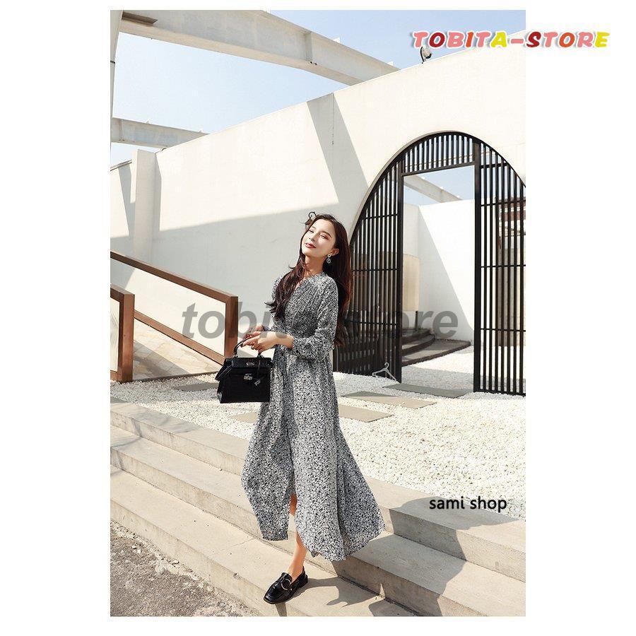 レディースファッション ナチュラルネイビー ロングワンピース ワンピース レディース 長袖ワンピ 上品 30代 40代 ｖネック フレアワンピース ゆったり おしゃれ 韓国風 着痩せ 1zbq4l4m6l Www Sakphotography Com