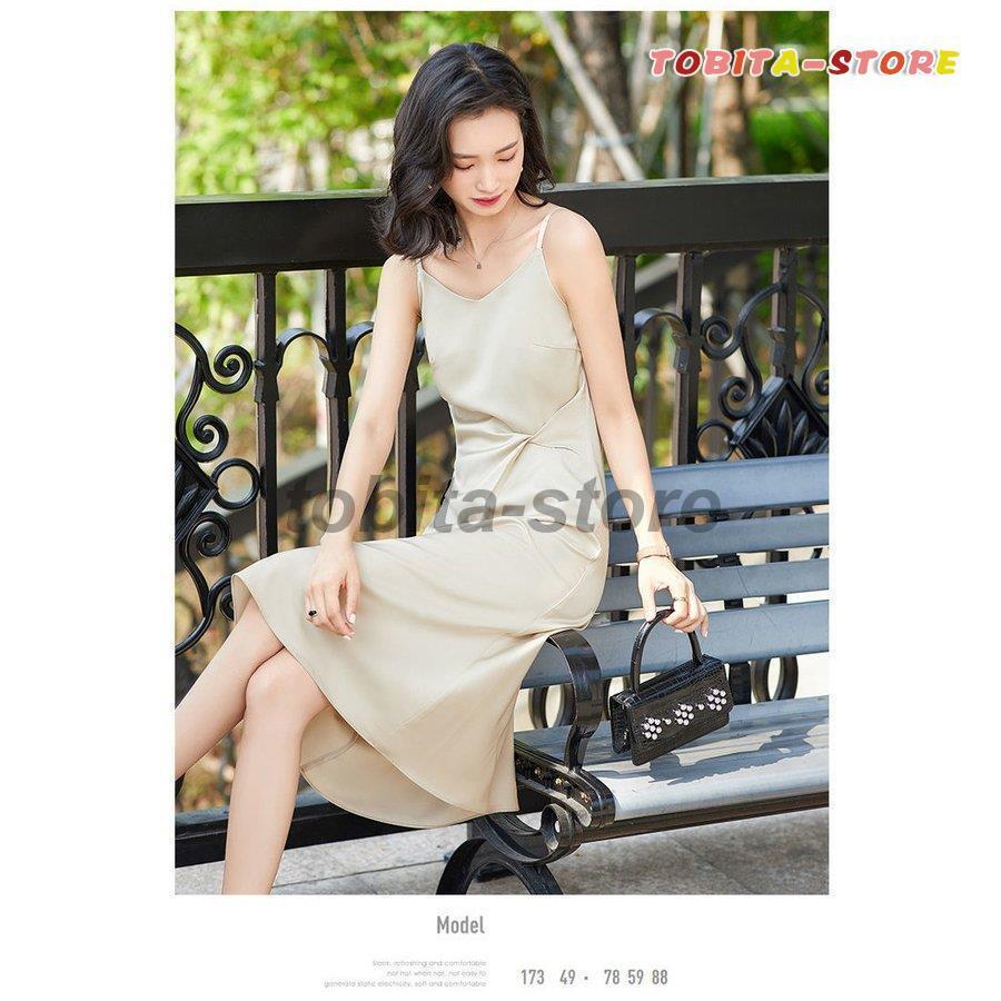 ワンピース ショット レディース 夏 きれいめ キャミソール ワンピ 30代 40代 着痩せ おしゃれ 2色 殿堂