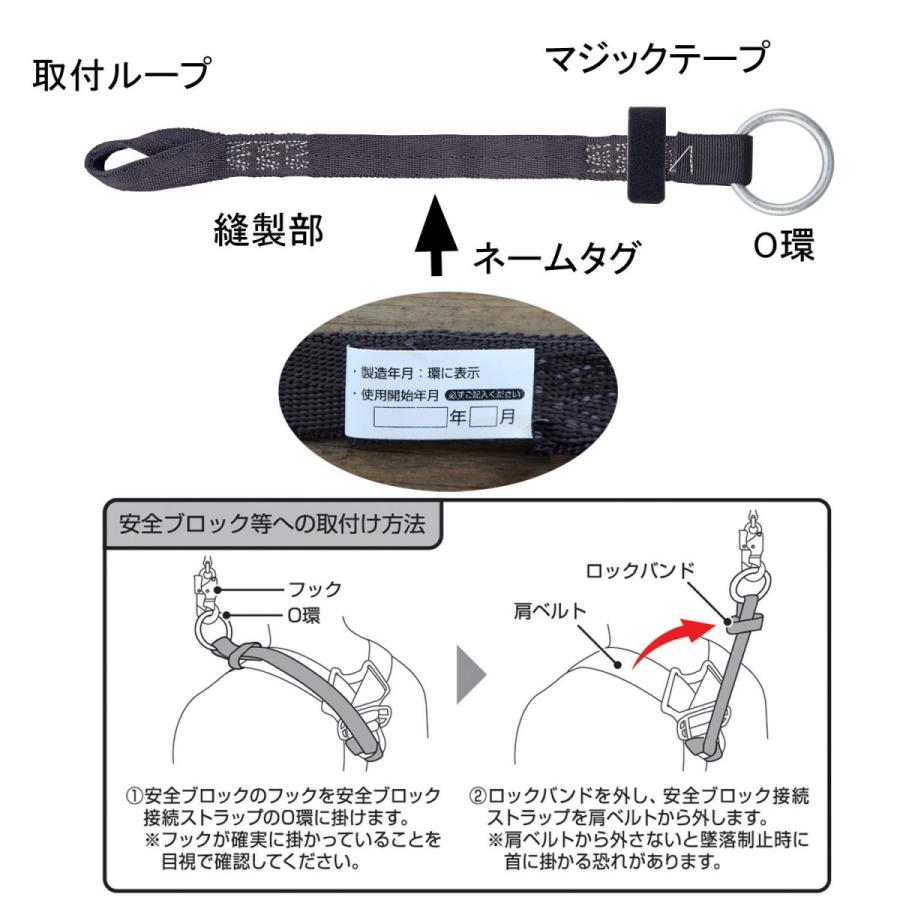TAJIMA タジマ 安全ブロック 接続ストラップ ハーネス用 オプション