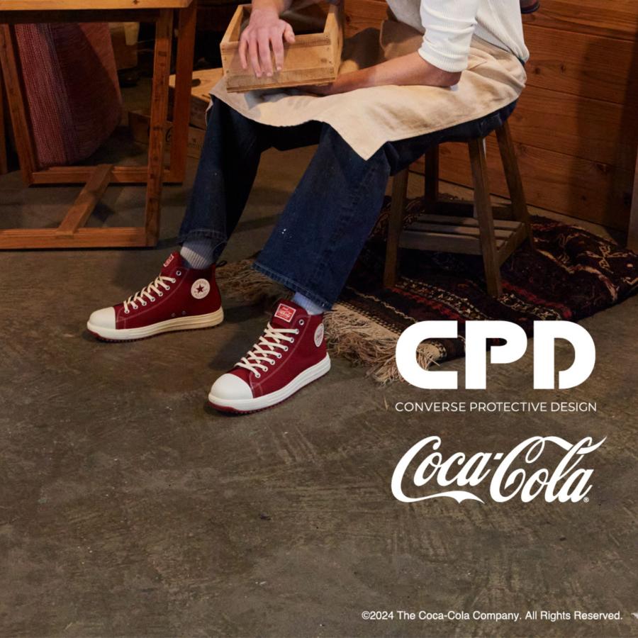 コンバース 作業靴 プロテクティブスニーカー コカ・コーラ CPD ALL STAR Coca-Cola HI コラボ 数量限定｜tobiwarabiueda｜14