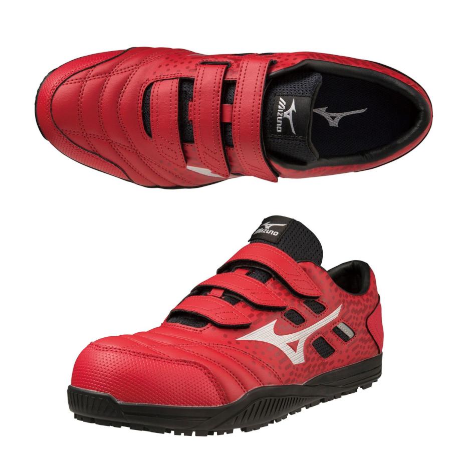 mizuno ミズノ 安全靴 F1GA231862 ニスモレッド×シルバー 限定 
