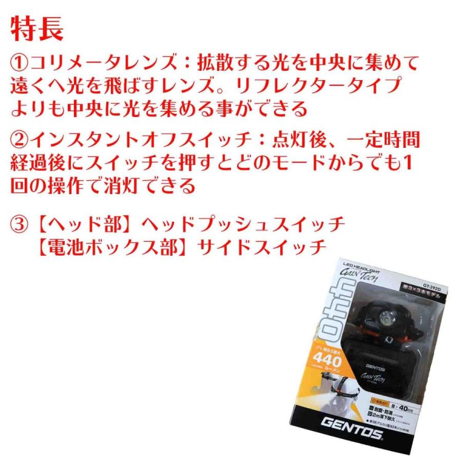 Gentos ジェントス ゲインテック ヘッドライト 440ルーメン Gt 392d Gt392d 創業1968年 鳶蕨上田 公式ショップ 通販 Yahoo ショッピング