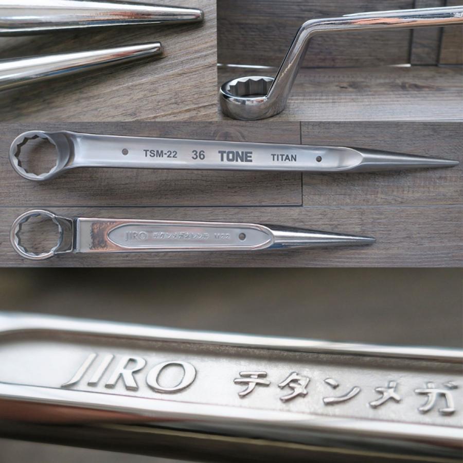 JIRO チタン メガネレンチ M22 作業工具 : 創業1968年 鳶蕨上田 JIRO チタン メガネレンチ M22 作業工具 : 創業1968年 鳶蕨上田