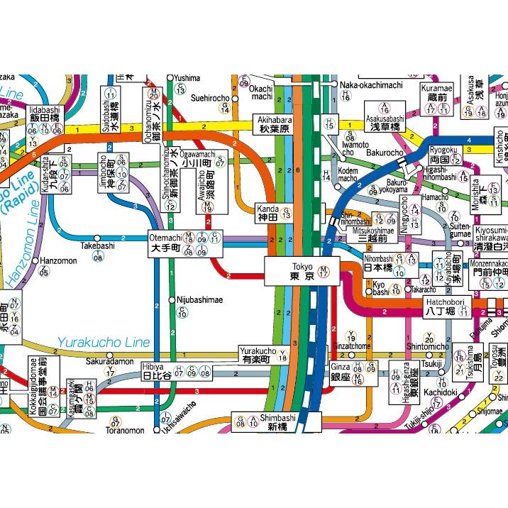 大きい首都圏交通マップ 英文 0003 地図のみせ とうぶんしゃ 通販 Yahoo ショッピング