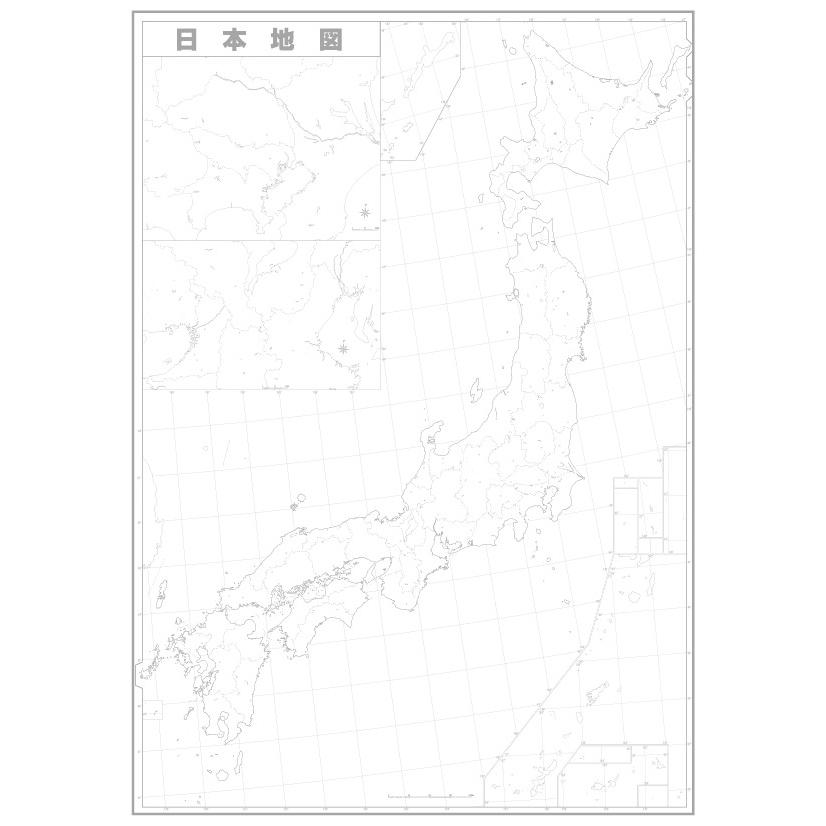 日本白地図 4001 地図のみせ とうぶんしゃ 通販 Yahoo ショッピング