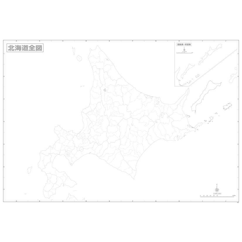 北海道白地図 4006 地図のみせ とうぶんしゃ 通販 Yahoo ショッピング