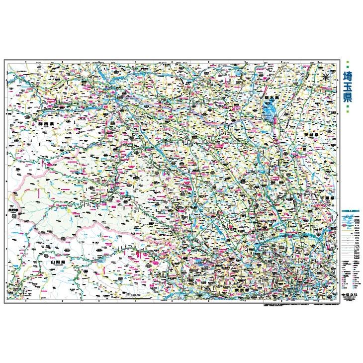 埼玉県全図 裏面白地図 地図のみせ とうぶんしゃ 通販 Yahoo ショッピング
