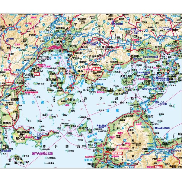 中国・四国全図　Ｂ０判　 営業戦略  大判出力ポスター 壁貼り 会議室 オフィス インテリア |  | 01