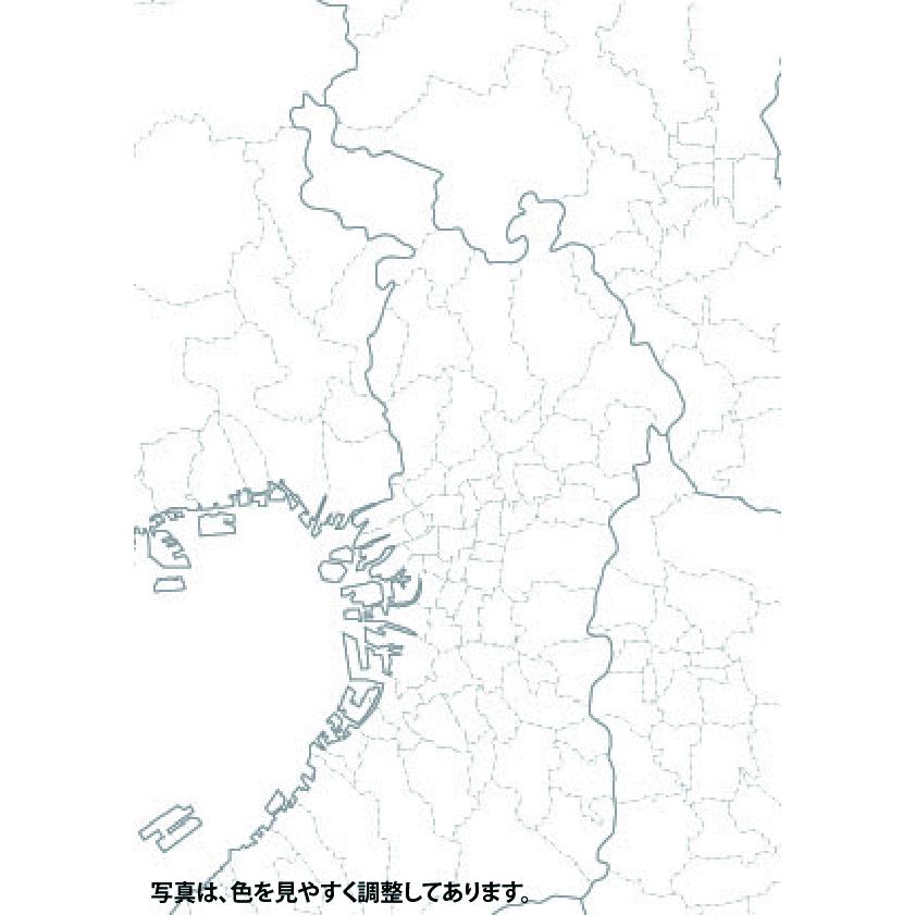 【大判出力】近畿白地図 B0判 営業戦略 大判出力ポスター 壁貼り 会議室 オフィス インテリアの画像