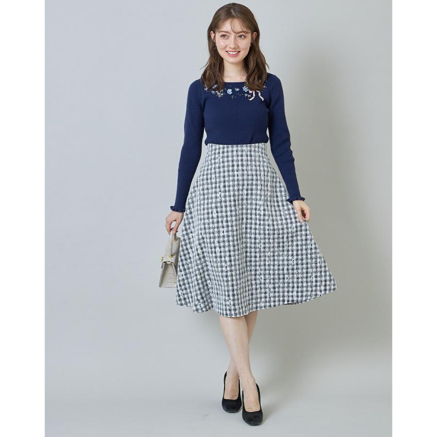 バックレースアップデザインギンガムチェック レースボンディングフレアスカート Felors フェローズ 186 Tocco Closet 通販 Yahoo ショッピング