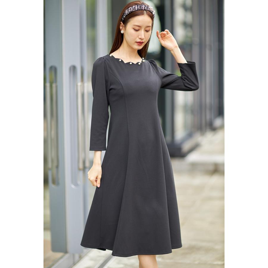 パール付きスカラネックジョーゼットワンピース Remonel レモネル 9 30販売予定 186 Tocco Closet 通販 Yahoo ショッピング