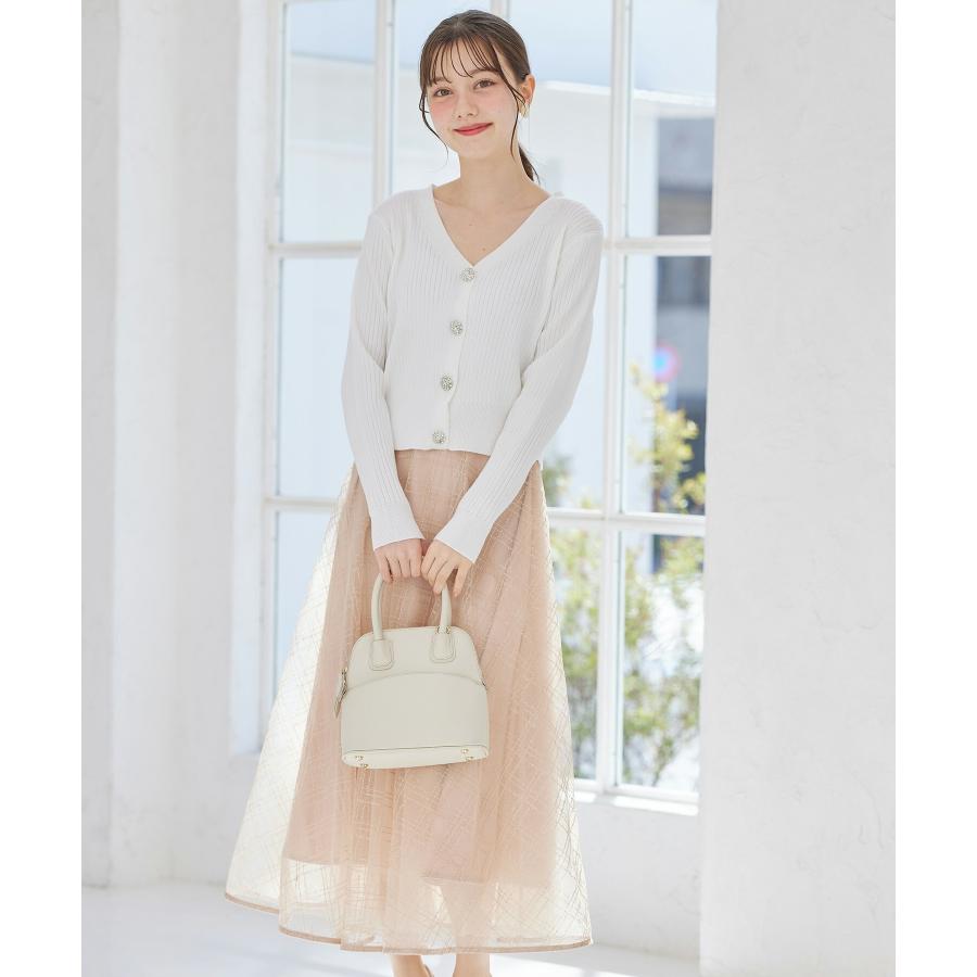 tocco closet（トッコ クローゼット） フラワービジュー付きショート丈