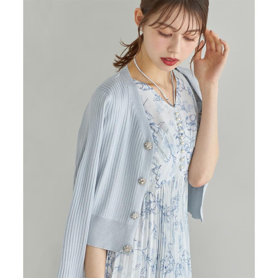 tocco closet（トッコ クローゼット） フラワービジュー付きショート丈