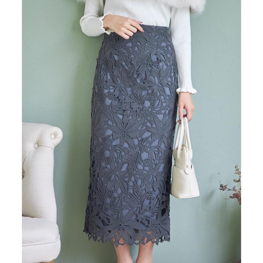 m's select様 tocco closet 【SMサイズ展開】カットワークフラワーレース刺繍