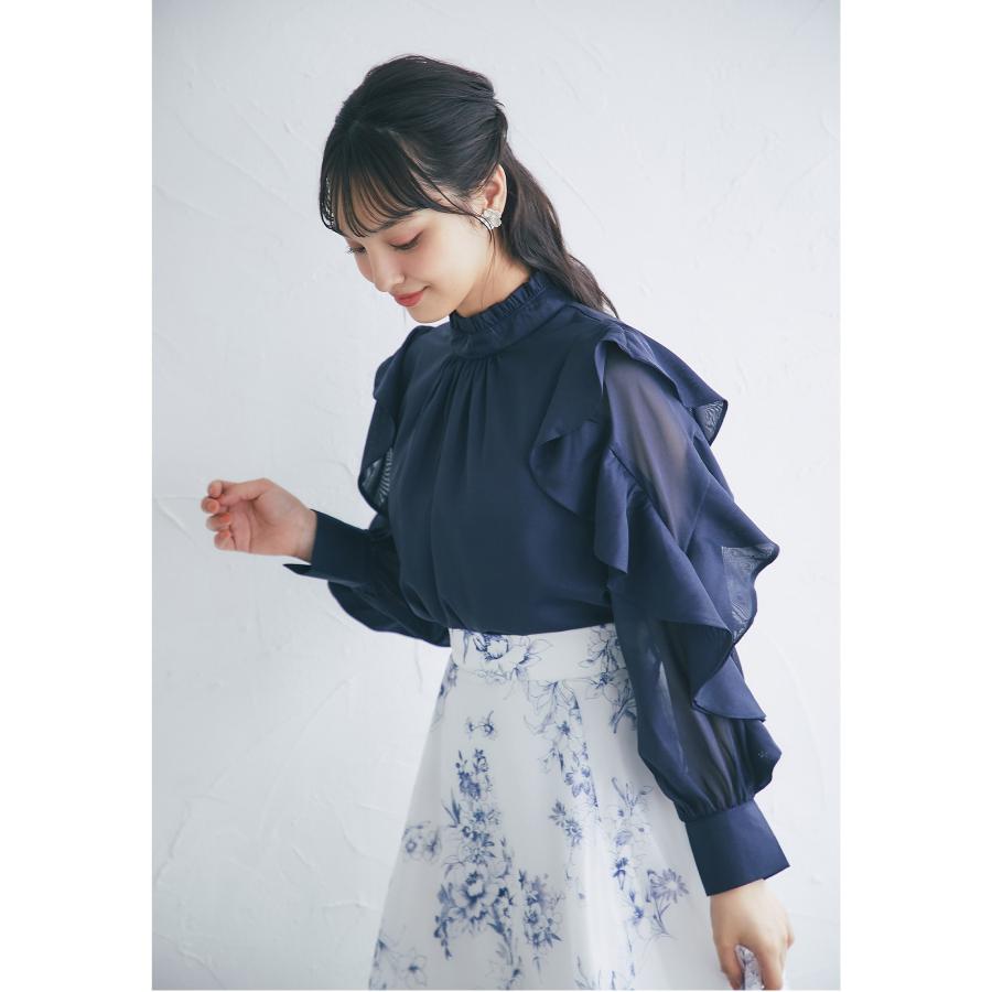 tocco closet（トッコ クローゼット） プチフリルネックラッフルシアー