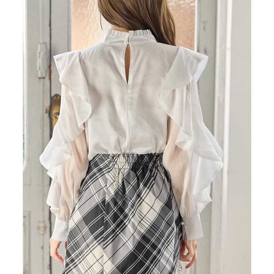 tocco closet（トッコ クローゼット） プチフリルネックラッフルシアー