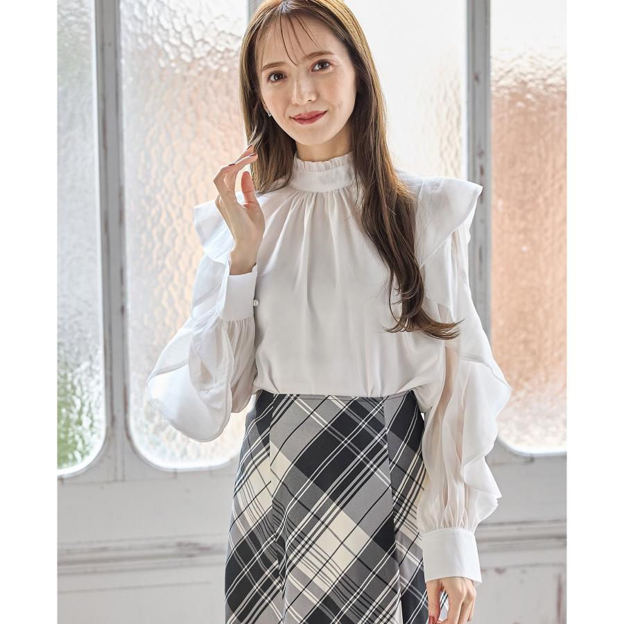 tocco closet（トッコ クローゼット） プチフリルネックラッフルシアー