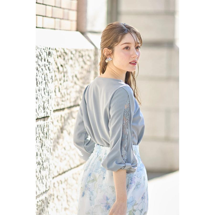 tocco closet（トッコ クローゼット） リボンモチーフ付き七分袖レース