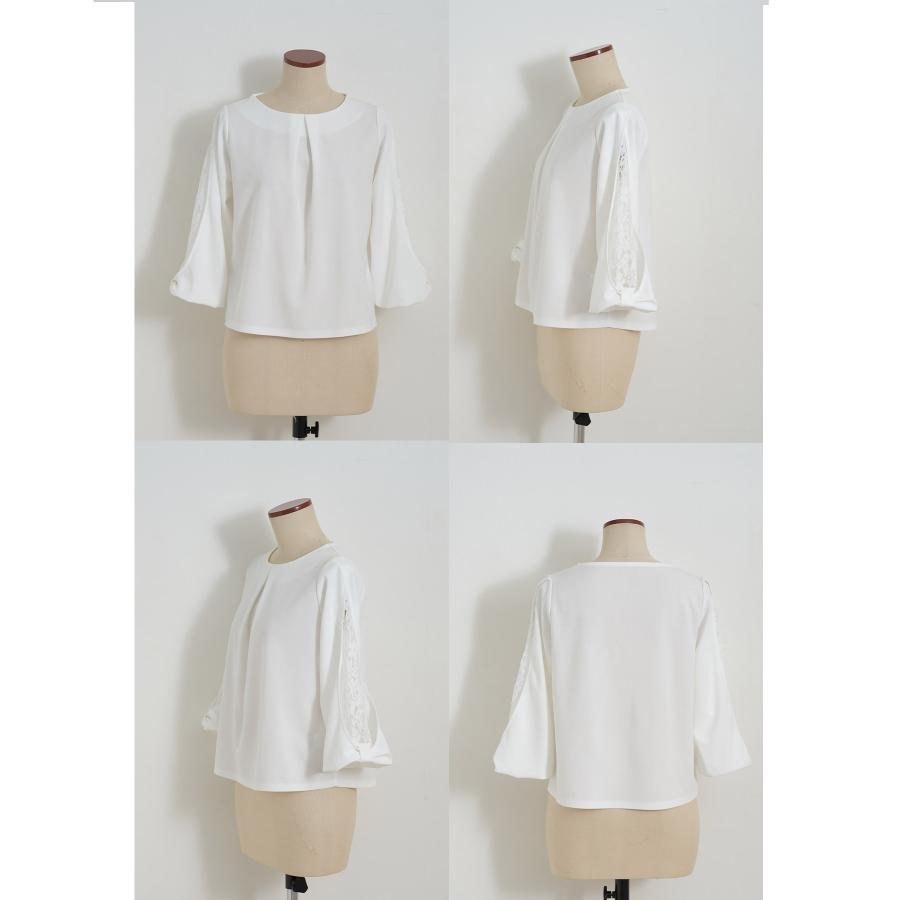 tocco closet（トッコ クローゼット） リボンモチーフ付き七分袖レース