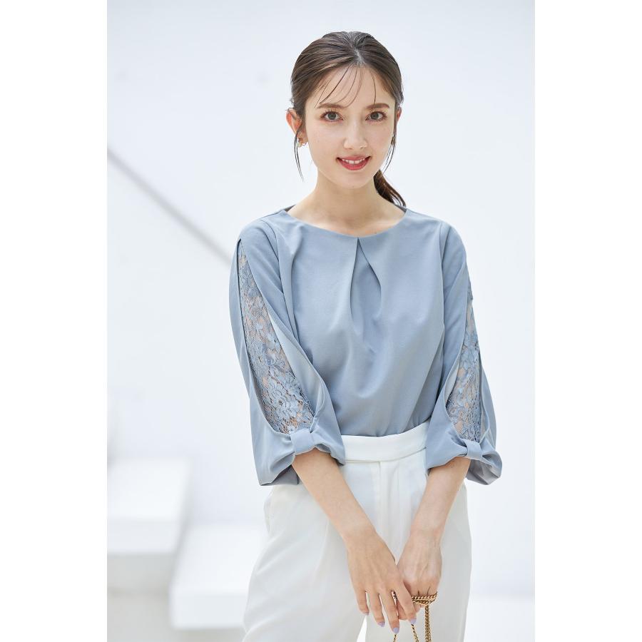 tocco closet（トッコ クローゼット） リボンモチーフ付き七分袖レース