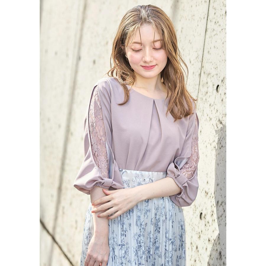 tocco closet（トッコ クローゼット） リボンモチーフ付き七分袖レース