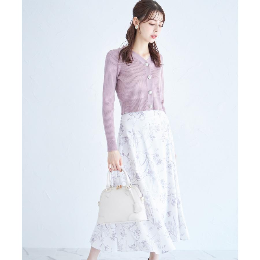tocco closet（トッコ クローゼット） フラワービジュー付きショート丈