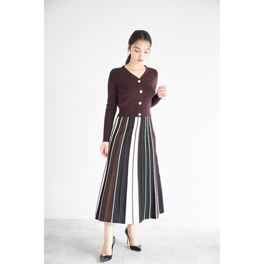 tocco closet（トッコ クローゼット） フラワービジュー付きショート丈